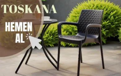Toskana Kollu Rattan Sandalye Kahve