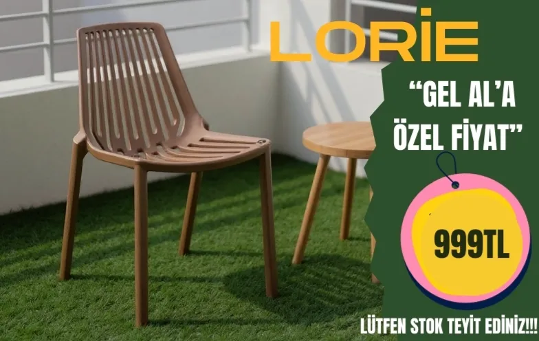 Lorie Kolsuz Plastik Sandalye Bej